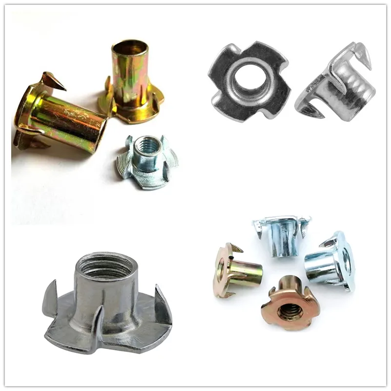 DIN 1624 White Zinc T Nut with Four Claws