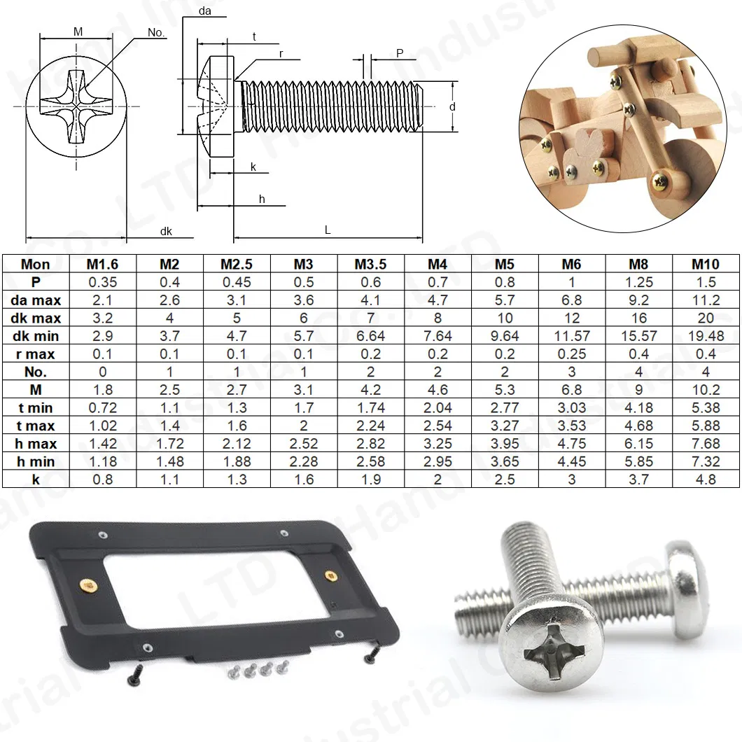 DIN 7985 Pan Head Cross Head Machine Screws
