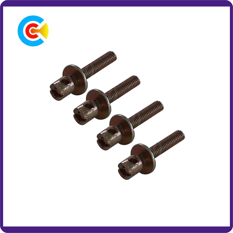 DIN/ANSI/BS/JIS Carbon-Steel/Stainless-Steel 4.8/8.8/10.9 Galvanized Phillip/Slot Flat Pad Combination Lead Screw