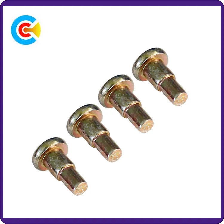 DIN/ANSI/BS/JIS Carbon-Steel/Stainless-Steel 4.8/8.8/10.9 Galvanized Round Step Pin for Mechanical Industry/Fastener