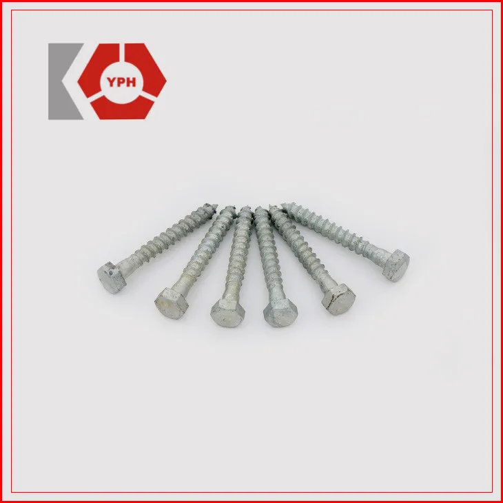 DIN571 Hex Head Wood Screw with Zinc Plated