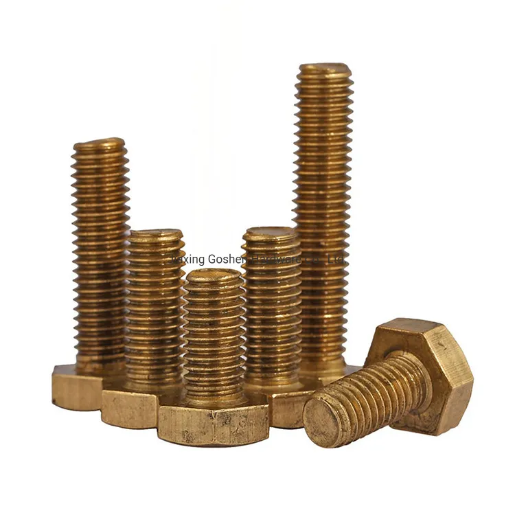 DIN933 M3-M36 Brass Hex Head Full Thread Bolt