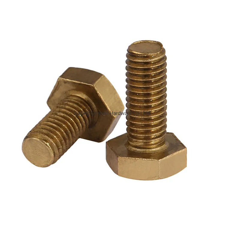 DIN933 M3-M36 Brass Hex Head Full Thread Bolt