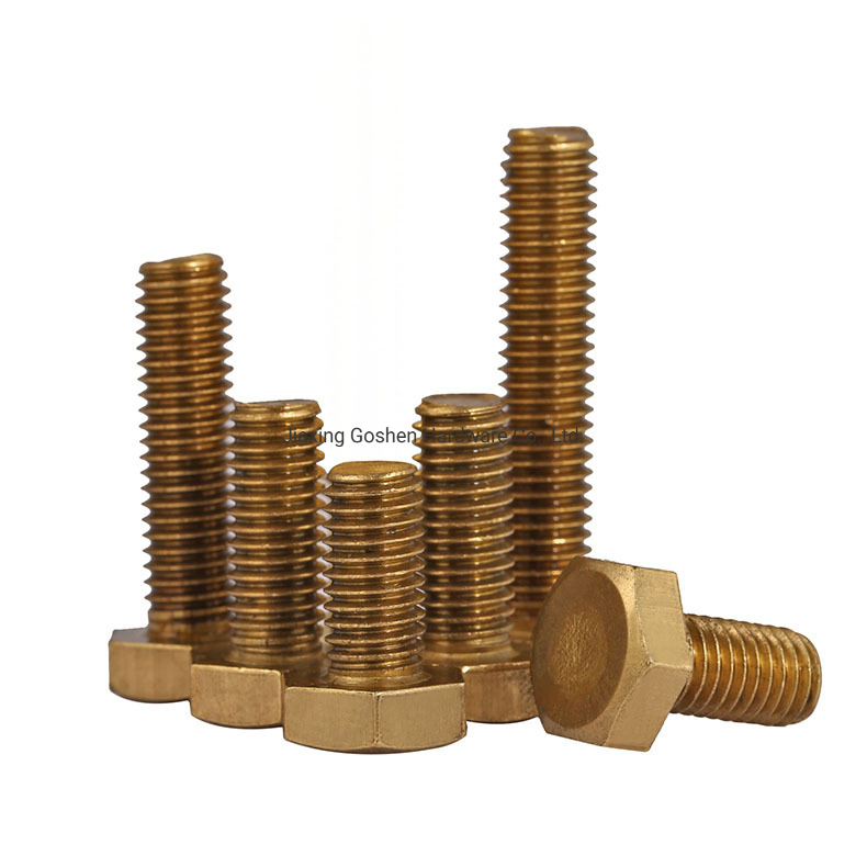 DIN933 M3-M36 Brass Hex Head Full Thread Bolt