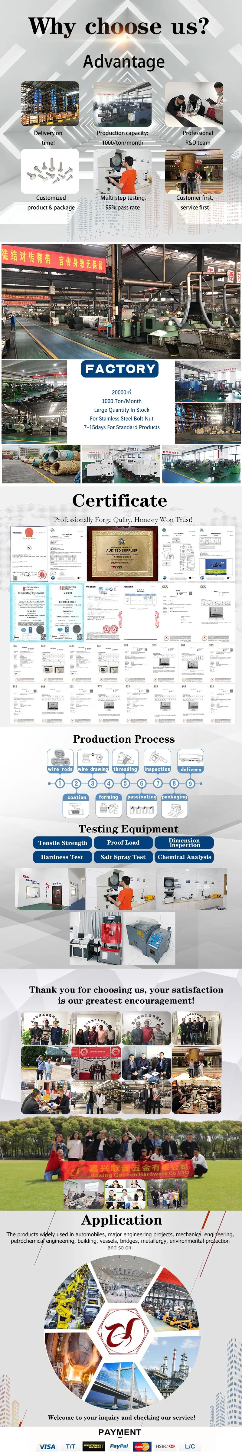 DIN933 M3-M36 Brass Hex Head Full Thread Bolt