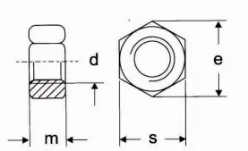 DIN934 Manufactured Hexagon Nut with Zinc Plated
