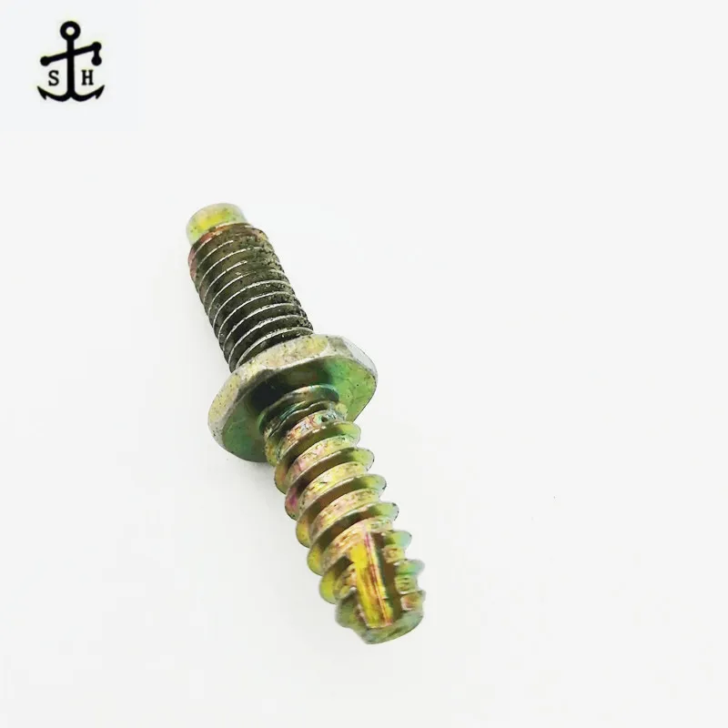 Double Ends Self Drilling Thread Furniture Wood Dowel Screw Short and Long Size Customize Fasteners