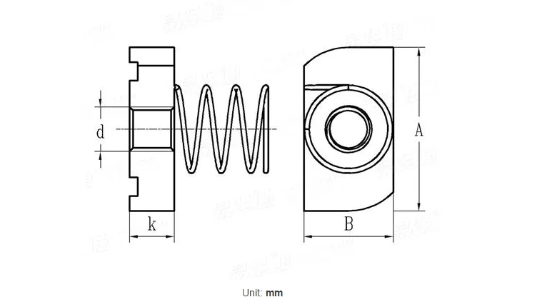 Enyjt 3259 Nuts with Springs Carbon Steel Wzp Bolt and Nut