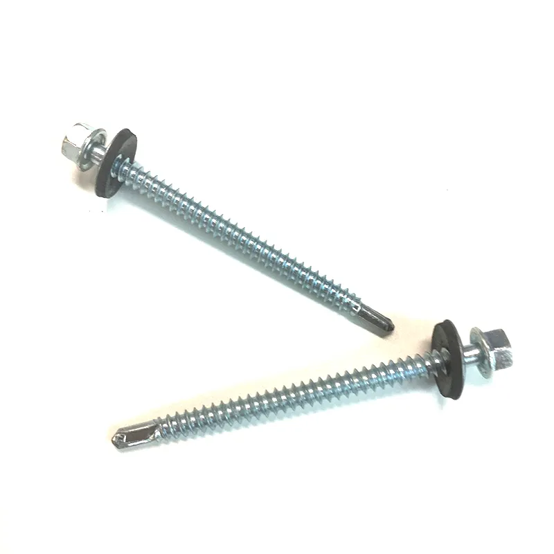 EPDM Washer Zinc Plated DIN 7504 Hex Head Patta Self Drilling Screws