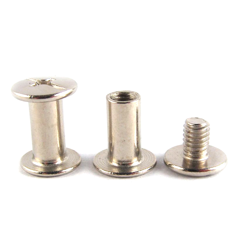Factory Custom Aluminum Male Female Chicago Machine Combine Screw with Nylon Patch