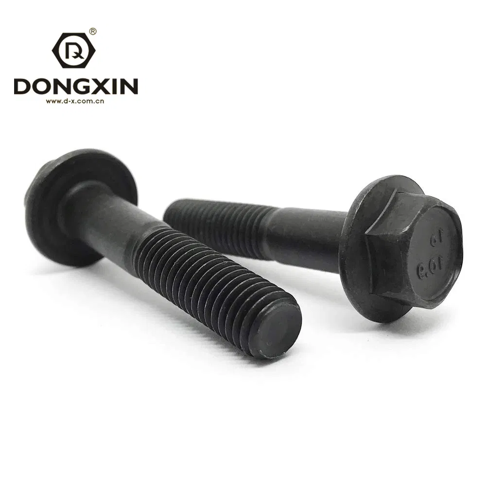 Factory Customized Black Hot Galvanizing Carbon Steel Hexagon Bolt Screw with Flange