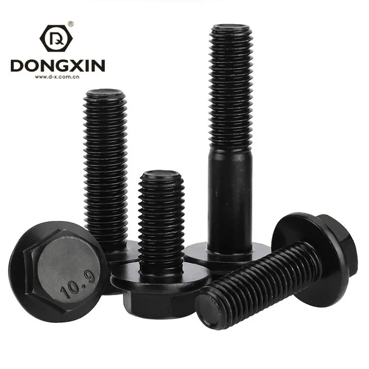 Factory Supply Bolt DIN6921 GB5787 Carbon Steel Grade 4.8/8.8/10.9/12.9 Flange Bolt in Stock