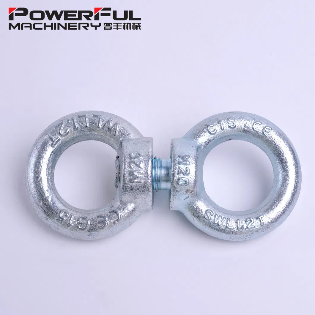 Fasteners Drop Forged Steel Eye Bolt DIN580 Lifting Eye Bolt with Eye Nuts