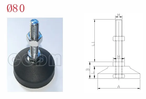 Fixed Adjustable Foot Series S80 for Conveyor Roller