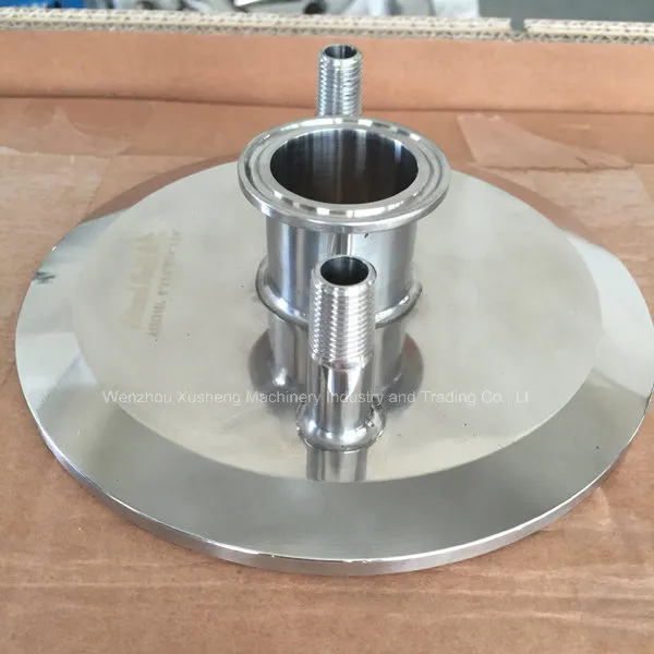 Food Grade 6" Triclamp End Cap with NPT 1/4" Pipe