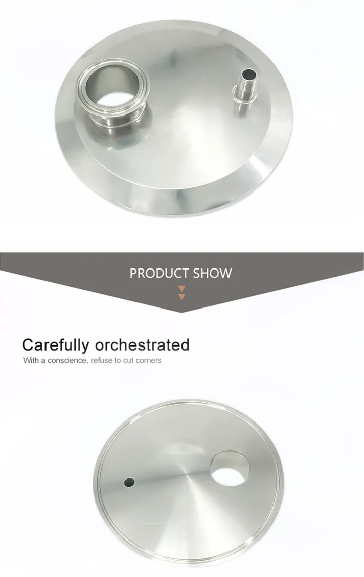Food Grade 6" Triclamp End Cap with NPT 1/4" Pipe