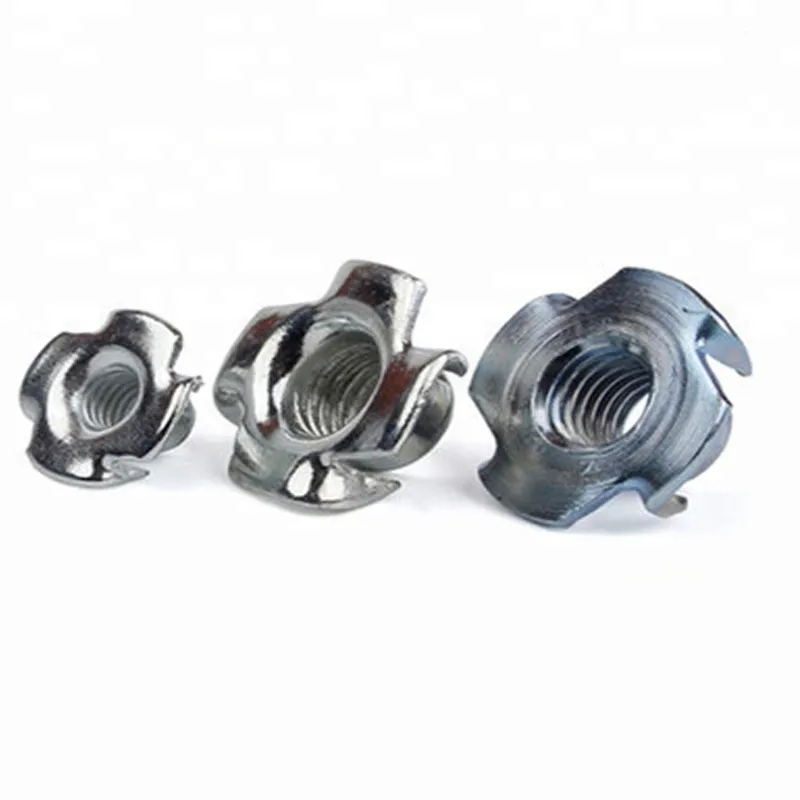 Galvanized Insert Tee Nuts with Prongs 1/4 5/16 3/8