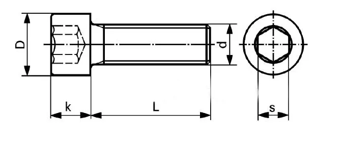 Hexagaon Socket Bolt DIN912 Grade 12.9 with Black Oxid