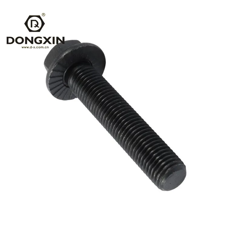 High Quality Black Flange Bolt, All Size for DIN6921 Hex Flange Bolt