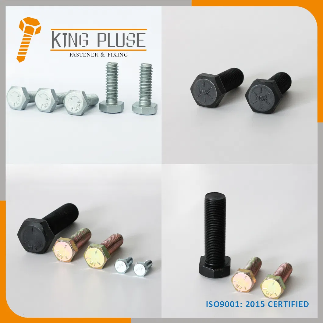 High Quality Fastener Hardware Grade 8.8 Stainless Steel Carbon Steel DIN931 DIN933 Hex Head Nut and Bolt