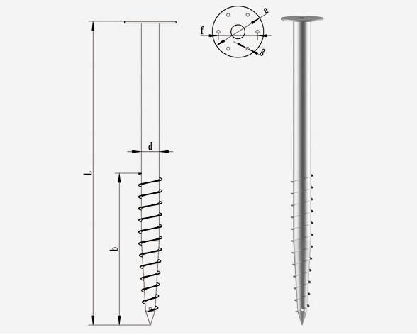 High Quality Screw Pile Solar Ground Screw Post Anchor Pile Pole