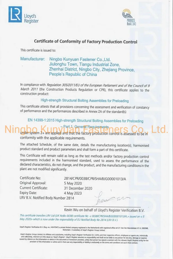 High Strength Large Hexagon Head Steel Structure Bolt Sets 10.9s Grade