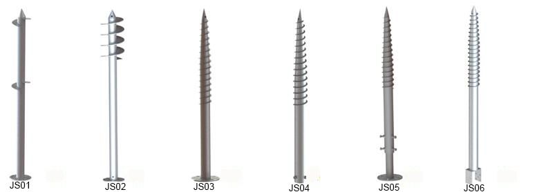 High Zinc Coated Ground Screw Anchor Drop-in Anchor Piles Stakes