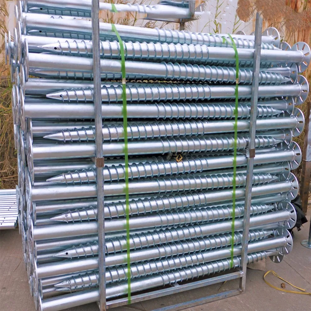 High Zinc Coated Ground Screw Anchor Drop-in Anchor Piles Stakes