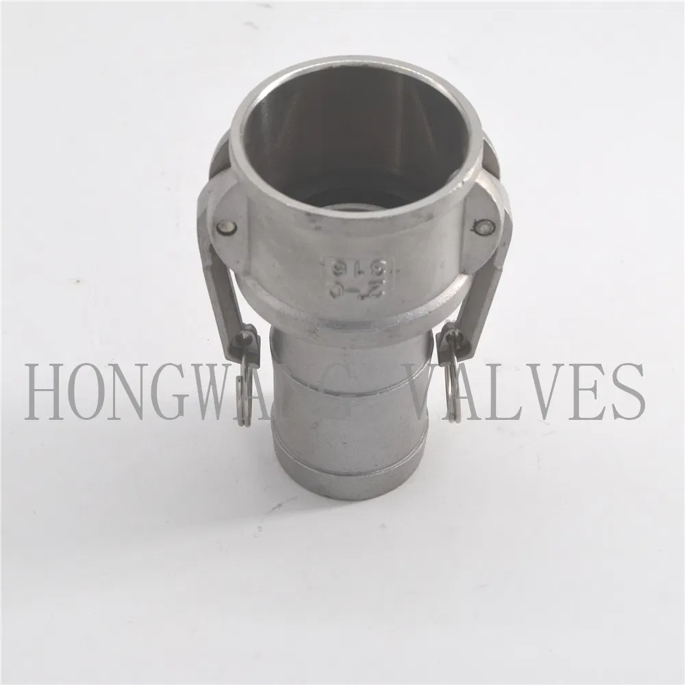 Hongwang Stainless Steel Industrial/Sanitary Union Welded Quick Coupling Camlock Pipe Fitting-C Type Adapter (HW-AT 1003 )