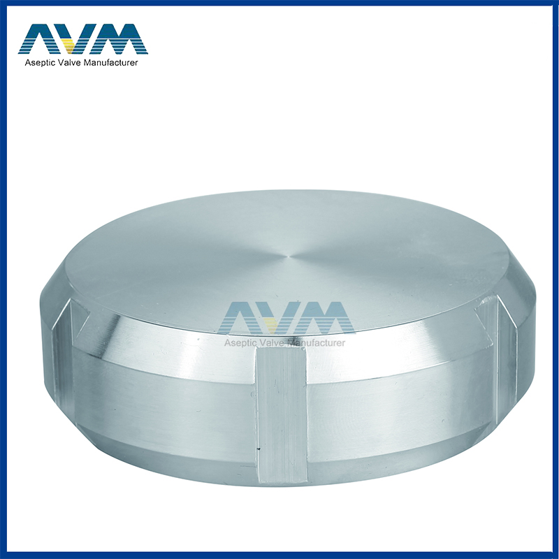 Hygienic Sanitary Stainless Steel Tube Pipe Fittings Round Blank Blind Nut with Chain