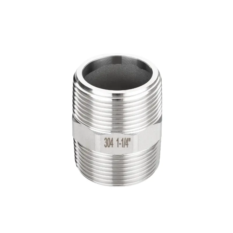 Hexagon Nipple Male Thread Stainless Steel Pipe Fittings