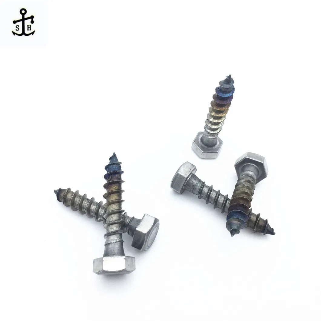 JIS B 1127 Carbon Steel Yellow Zinc Coated Hexagon Flange Self Tapping Screw in China