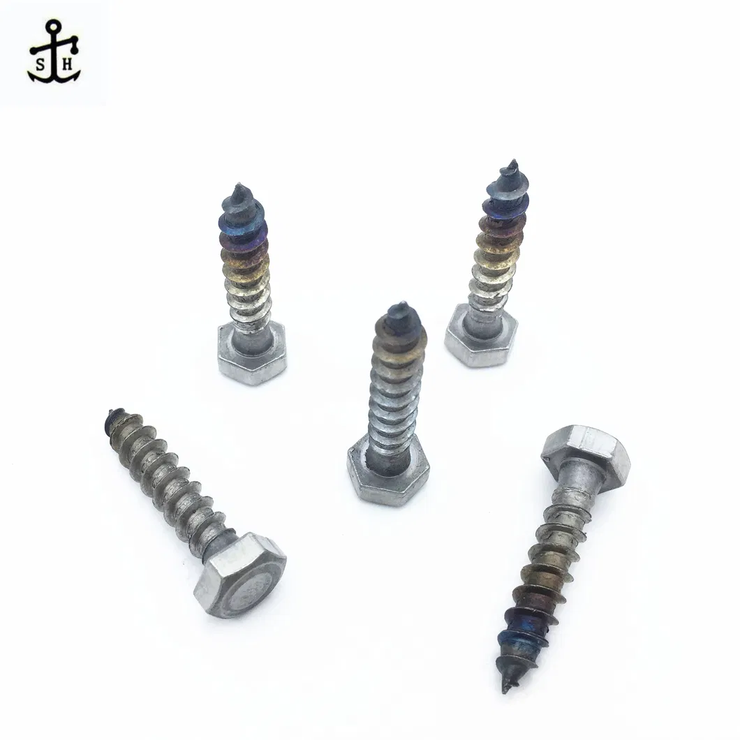 JIS B 1127 Carbon Steel Yellow Zinc Coated Hexagon Flange Self Tapping Screw in China