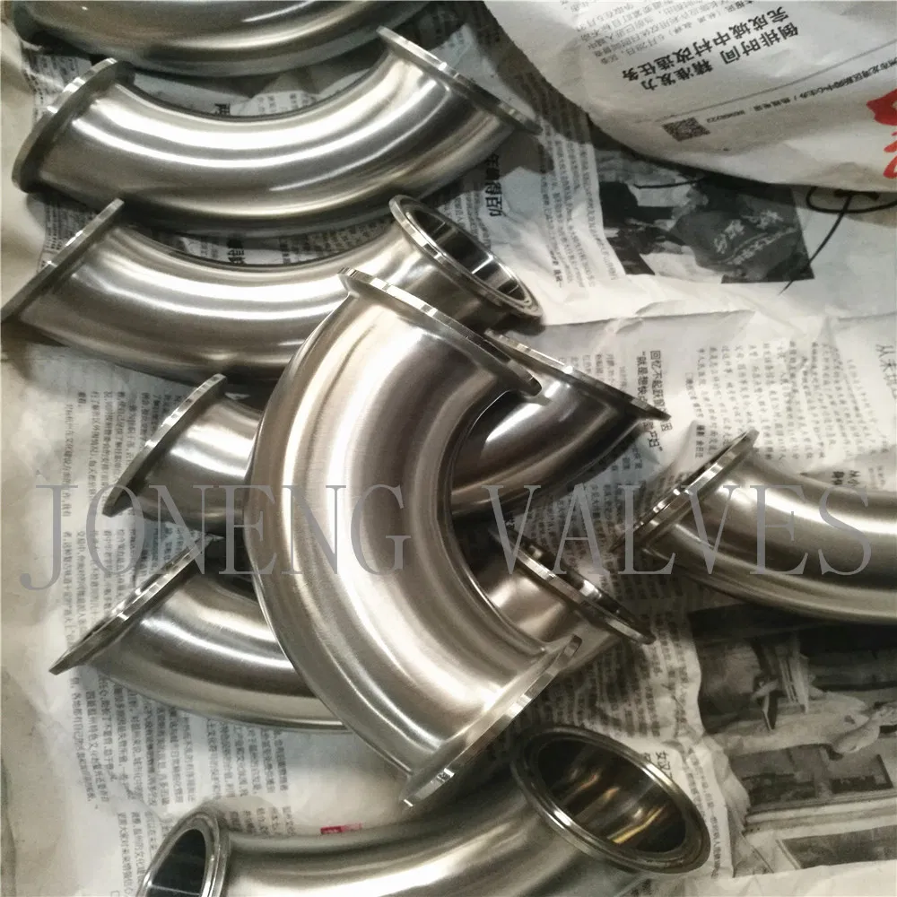 Joneng Stainless Steel Sanitary Food Grade 90d Clamped Bend Elbow (JN-FT 4002)