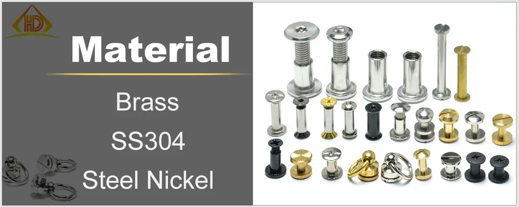M3 M4 6 8 10mm Gun Black Gold Bronze Anqitue Binding Screw Barrel Nut Deome Head Male Female Chicago Screw