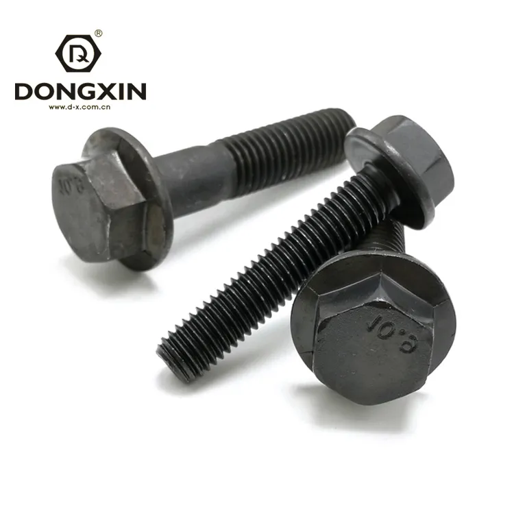 M4 Hot Galvanizing Carbon Steel Hexagonal Flange Screws DIN6921 Grade 10.9 Hex Flange Bolt