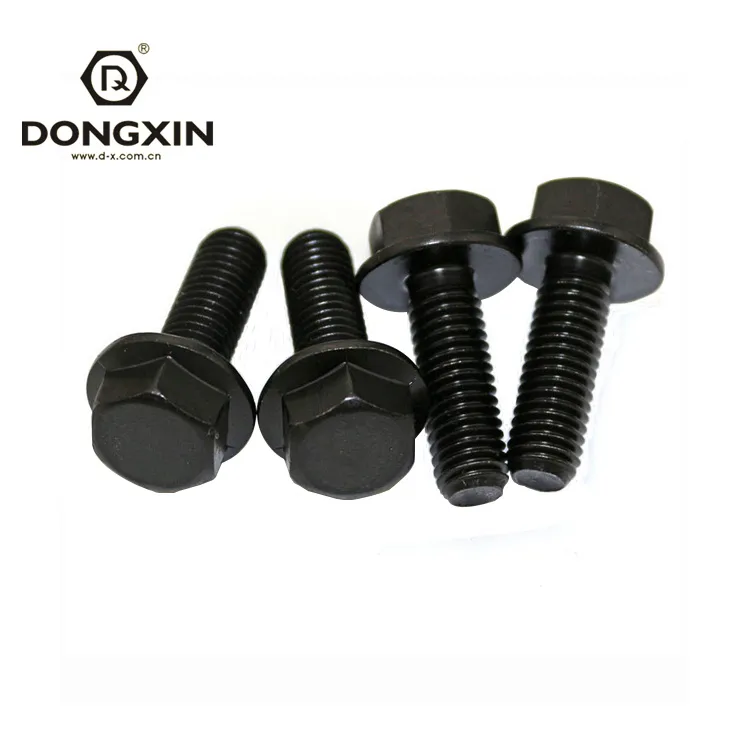 M4 M6 M8 M10 Black Carbon Steel Flange Bolts with Factory Price