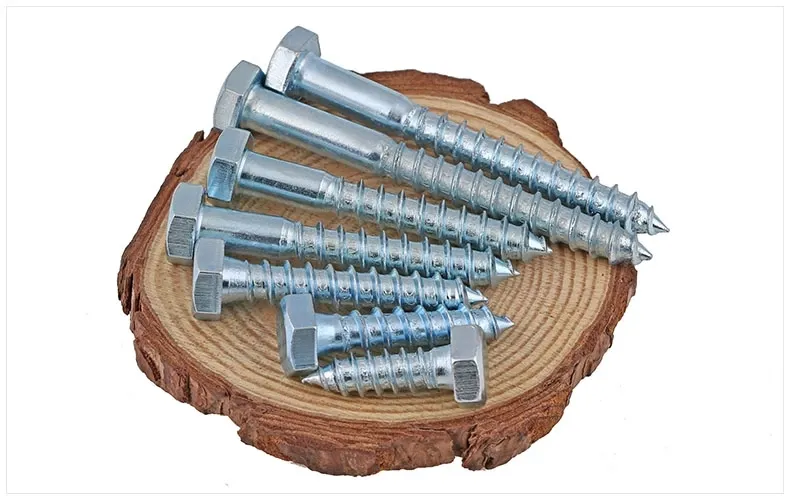 M8X40/50/60/70/80/90/100/120 Hex Head DIN571 Wood Screw