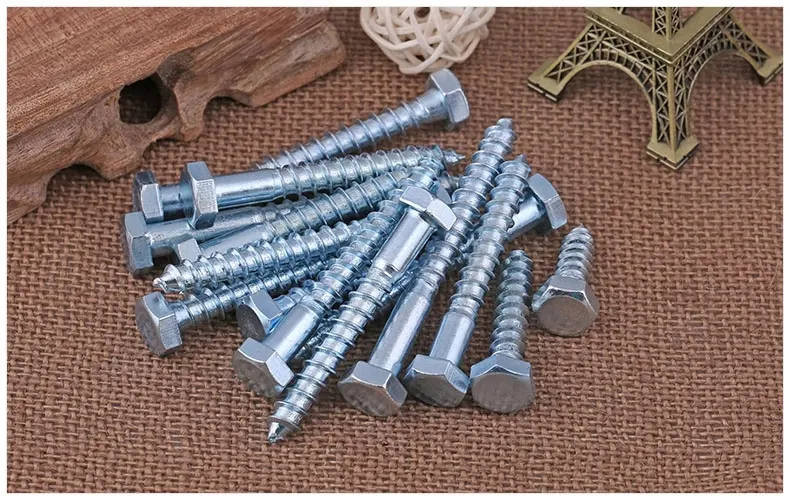 M8X40/50/60/70/80/90/100/120 Hex Head DIN571 Wood Screw