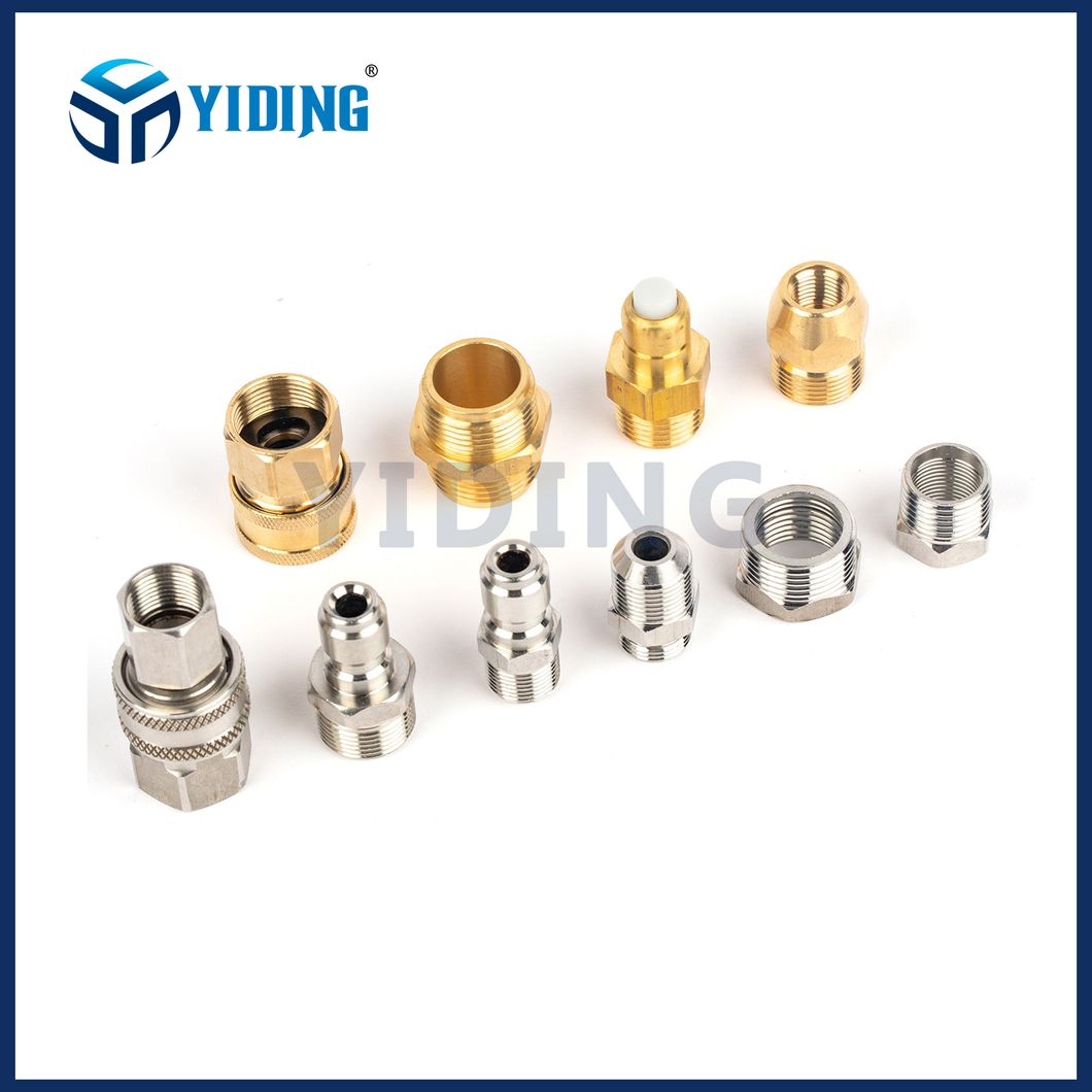 Nipple for Screw Quick Coupling, Water Inlet Hose Nipple Joint, Hose Barb Hose Joint Hose Coupler Hose Connector Brass Coupling M22X1, 5m-M