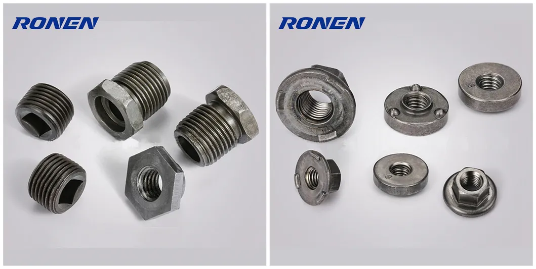 Pipe Clamp with Weld Nut Round Weld Nut Spot Welding Nut Threaded Nut Brass Insert PCB Welded Nut
