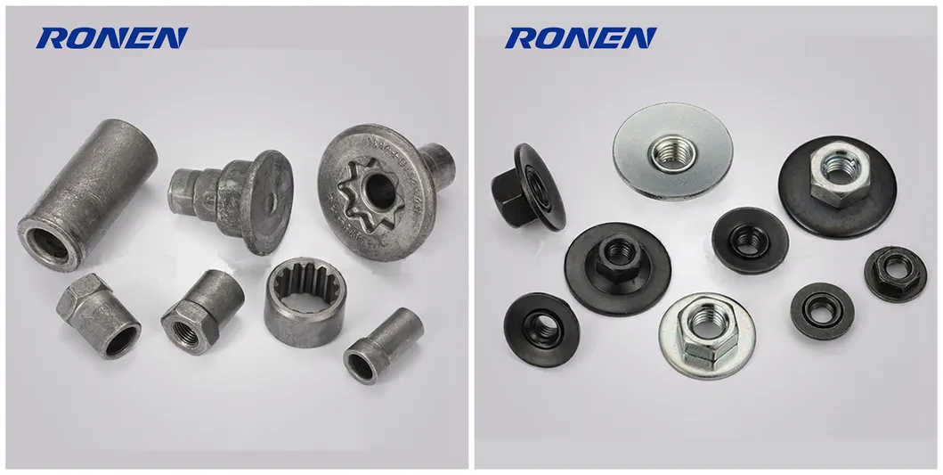 Pipe Clamp with Weld Nut Round Weld Nut Spot Welding Nut Threaded Nut Brass Insert PCB Welded Nut