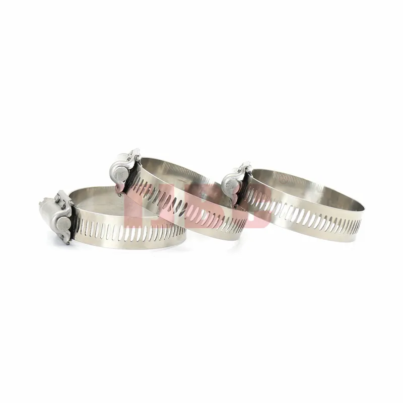 Power-Seal Worm-Drive Stainless Steel 2-PCS Housing Perforated Heavy Duty Hose Clamp for Automotive Systems, 14-27mm