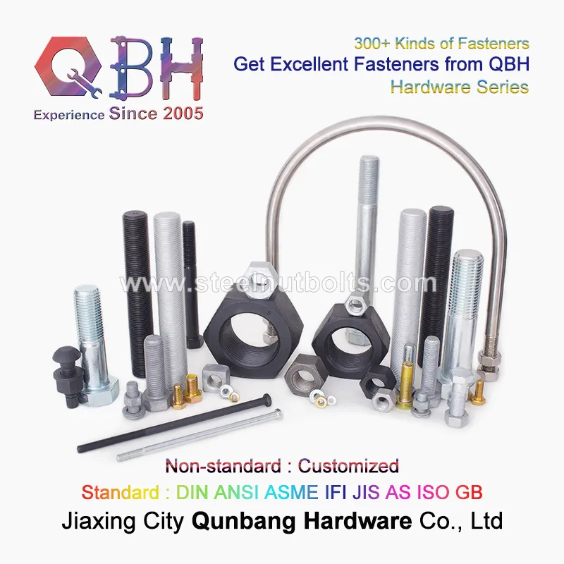 Qbh Solar Power Energy PV Panel Bracket Rack Stand Support Holder Mounting Customized Socket Hollow Blind Hole Head Dual Double Thread Stud Roofing Bolt