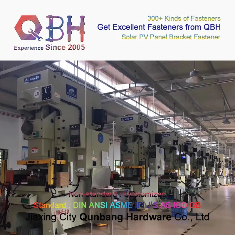 Qbh Solar Power Energy PV Panel Bracket Rack Stand Support Holder Mounting Customized Socket Hollow Blind Hole Head Dual Double Thread Stud Roofing Bolt