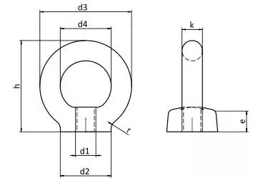 Rigging Hardware Hot DIP Galvanized DIN582 Lifting Eye Nut