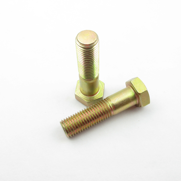 SAE J429 Grade 2 Yellow Galvanized Hex Bolts, Unc