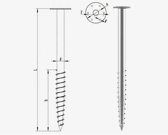 Solar Ground Screws Helical Piles
