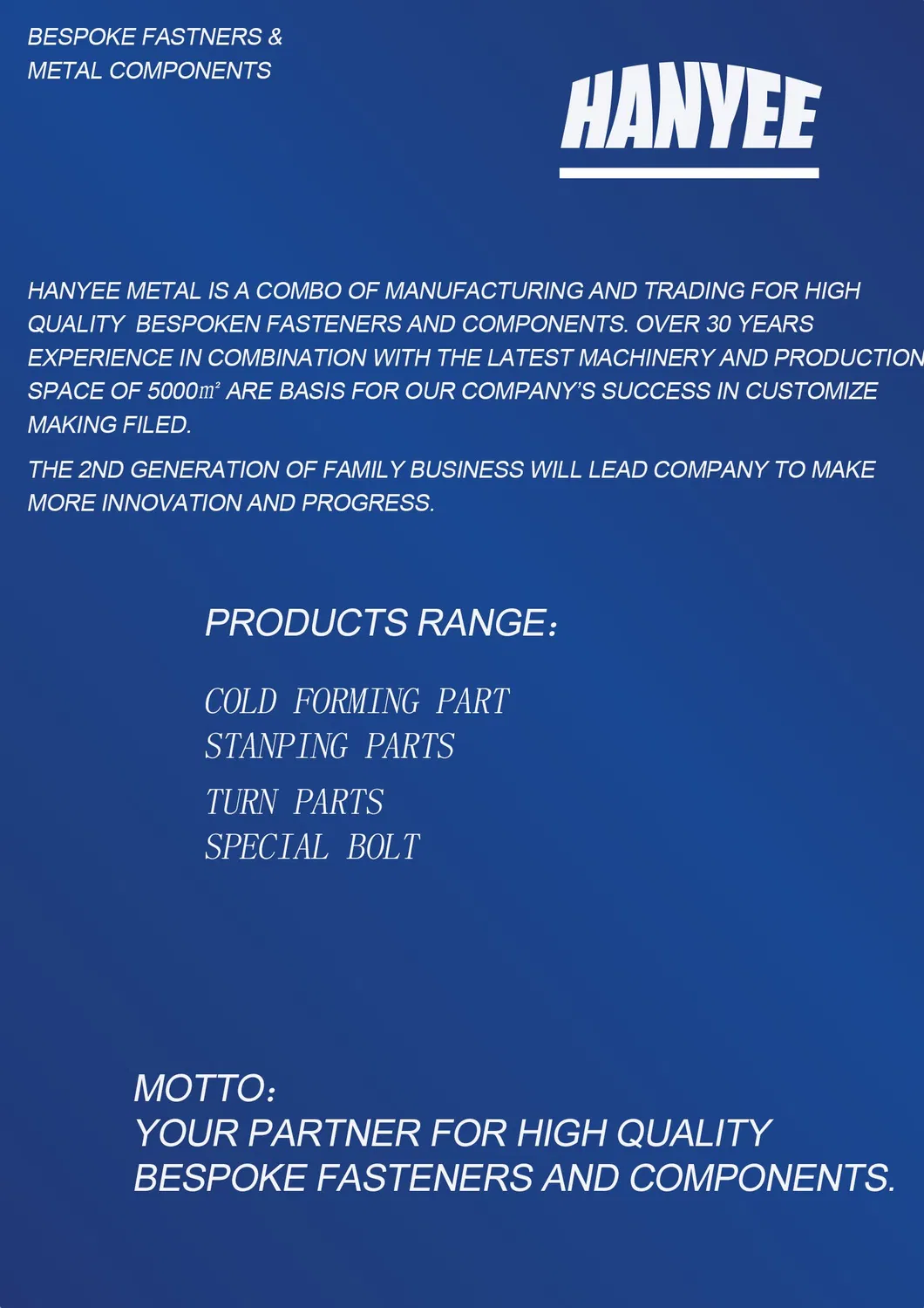 Special Custom Semi-Thread Headless Bolt