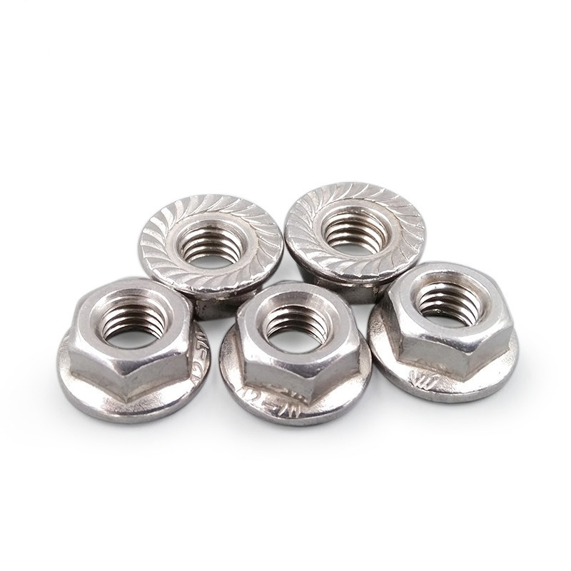 Ss 304 A2-70 DIN6923 Hex Flange Nut with Serrate